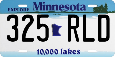 MN license plate 325RLD