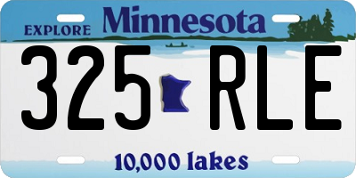 MN license plate 325RLE