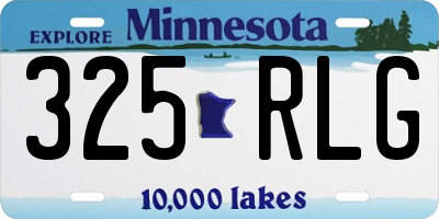 MN license plate 325RLG