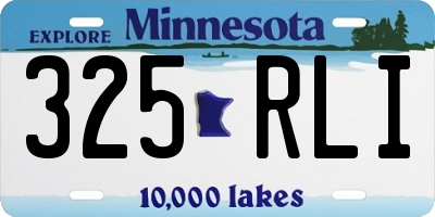 MN license plate 325RLI