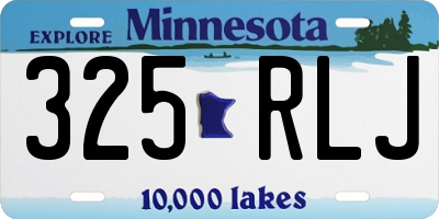 MN license plate 325RLJ
