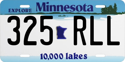 MN license plate 325RLL