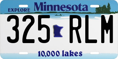 MN license plate 325RLM