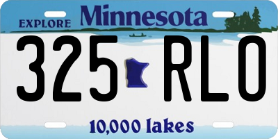MN license plate 325RLO