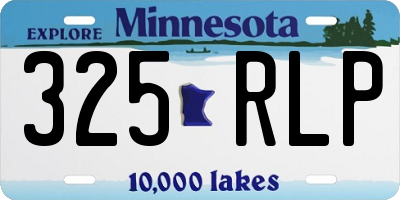 MN license plate 325RLP