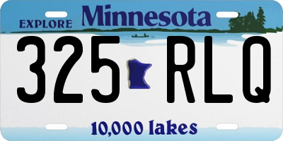 MN license plate 325RLQ