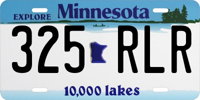 MN license plate 325RLR