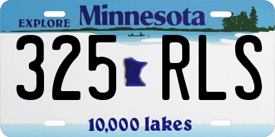 MN license plate 325RLS