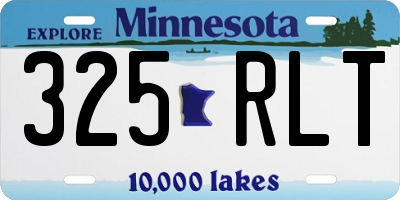 MN license plate 325RLT