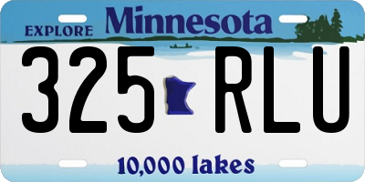 MN license plate 325RLU