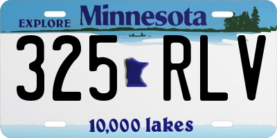 MN license plate 325RLV
