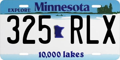 MN license plate 325RLX