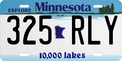 MN license plate 325RLY