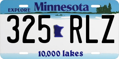 MN license plate 325RLZ