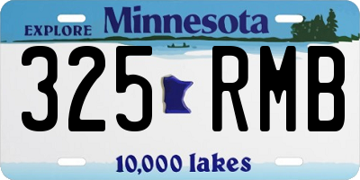 MN license plate 325RMB