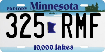 MN license plate 325RMF
