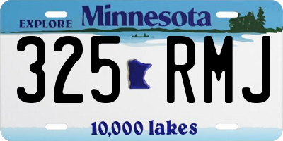 MN license plate 325RMJ