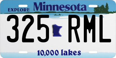 MN license plate 325RML