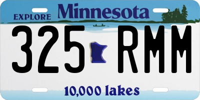 MN license plate 325RMM