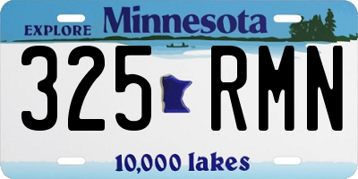 MN license plate 325RMN