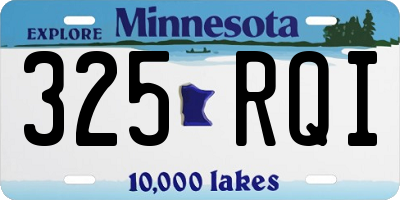 MN license plate 325RQI