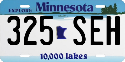 MN license plate 325SEH