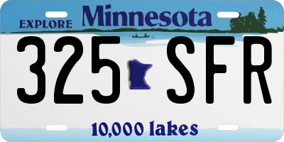 MN license plate 325SFR