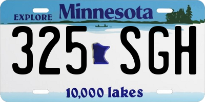 MN license plate 325SGH