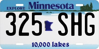 MN license plate 325SHG