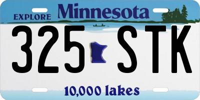 MN license plate 325STK