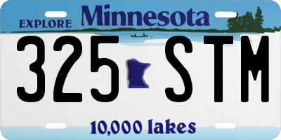 MN license plate 325STM