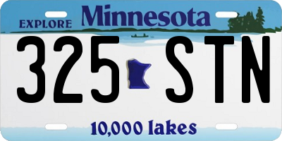 MN license plate 325STN