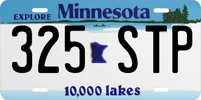 MN license plate 325STP