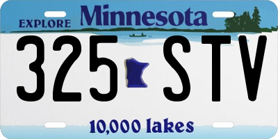MN license plate 325STV