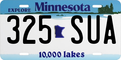 MN license plate 325SUA