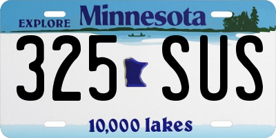 MN license plate 325SUS
