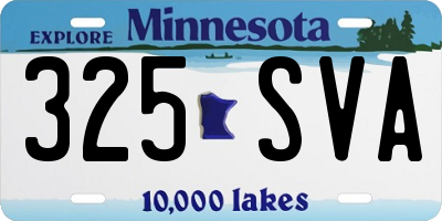 MN license plate 325SVA
