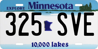 MN license plate 325SVE