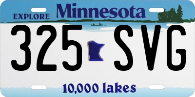 MN license plate 325SVG