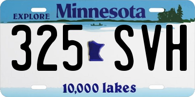 MN license plate 325SVH