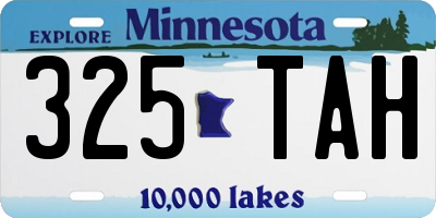 MN license plate 325TAH
