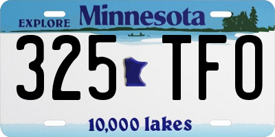 MN license plate 325TFO