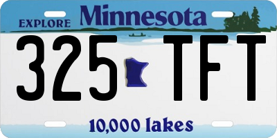MN license plate 325TFT