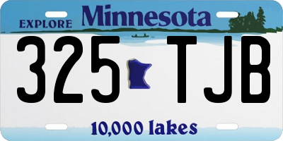 MN license plate 325TJB