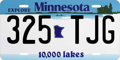 MN license plate 325TJG