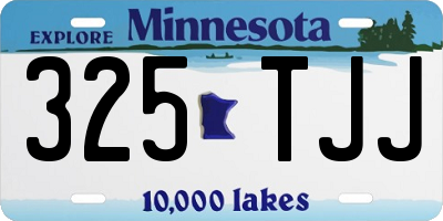 MN license plate 325TJJ