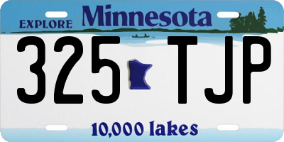 MN license plate 325TJP