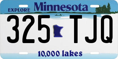 MN license plate 325TJQ
