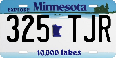 MN license plate 325TJR