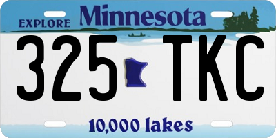 MN license plate 325TKC
